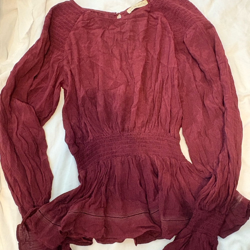 Stevie May Deep Red Blouse